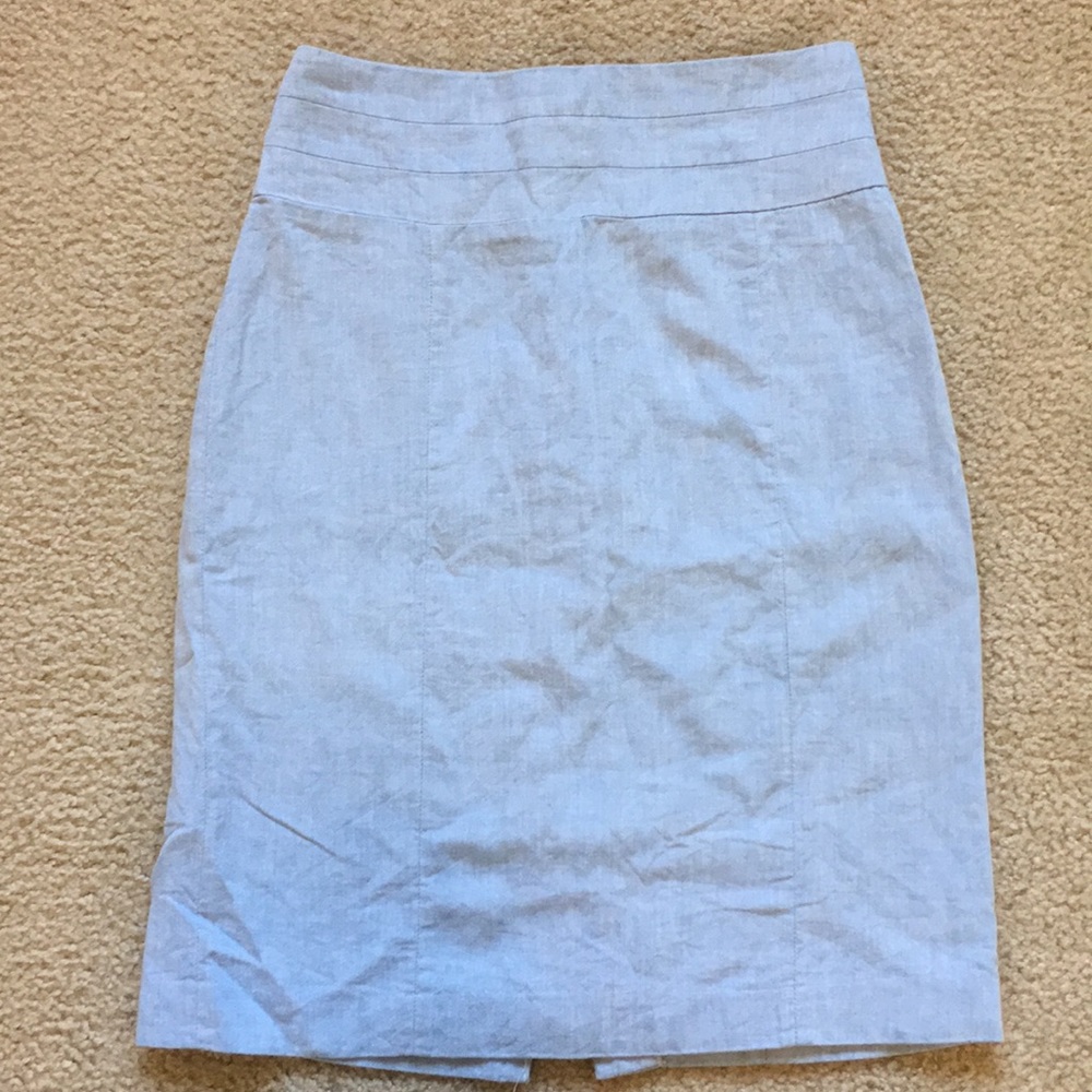 Blue pencil skirt